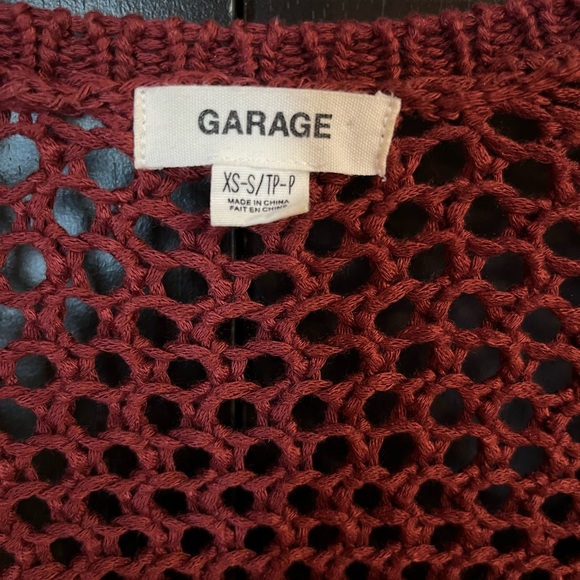 Garage Knit Cardigan, burgundy, size XS/S - Picture 2 of 3